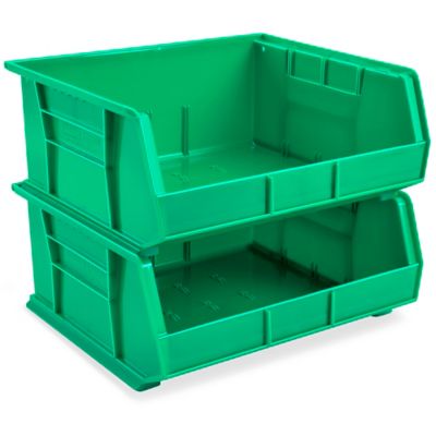 Plastic Stackable Bins - 15 x 16 1/2 x 7