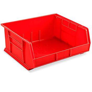 Plastic Stackable Bins - 15 x 16 1/2 x 7", Red S-12420R