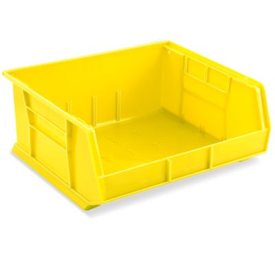 Plastic Stackable Bins - 15 x 16 1/2 x 7", Yellow S-12420Y