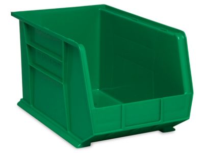 Plastic Stackable Bins - 18 x 11 x 10", Green S-12421G