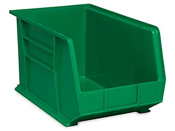 Plastic Stackable Bins - 18 x 11 x 10", Green S-12421G