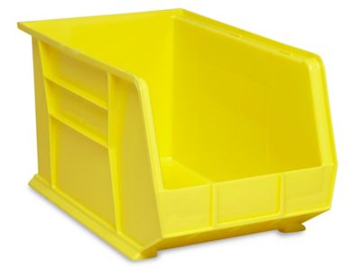Plastic Stackable Bins - 18 x 11 x 10", Yellow S-12421Y