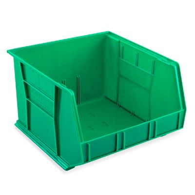 Wire Stackable Bin Organizer with 18 x 16 1/2 x 11 Clear Bins - ULINE - H-9883C