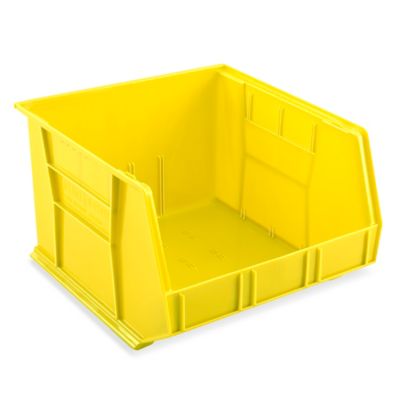 Wire Stackable Bin Organizer with 18 x 16 1/2 x 11 Clear Bins - ULINE - H-9883C