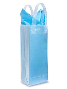 Clear Frosty Shopper Bags - 5 1/4 x 3 1/4 x 13", Wine S-12424C