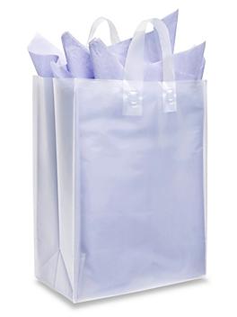 Clear Frosty Shopper Bags - 13 x 7 x 17", Mart S-12425C