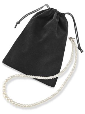 Black velvet drawstring bag best sale