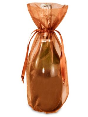 Organza Fabric Bags - 6 1/2 x 15", Copper S-12429COP