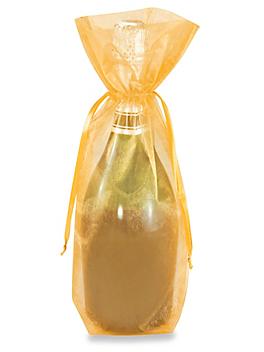 Organza Fabric Bags - 6 1/2 x 15", Gold S-12429GOLD