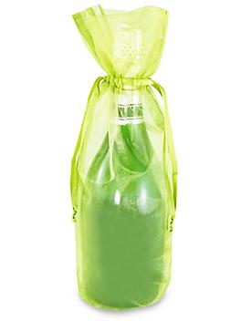 Organza Fabric Bags - 6 1/2 x 15", Lime S-12429LIME