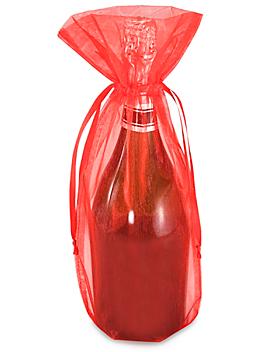 Organza Fabric Bags - 6 1/2 x 15", Red S-12429R