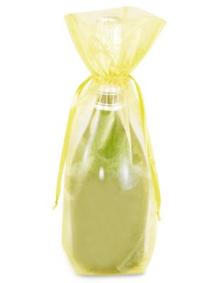 Organza Fabric Bags - 6 1/2 x 15", Yellow S-12429Y