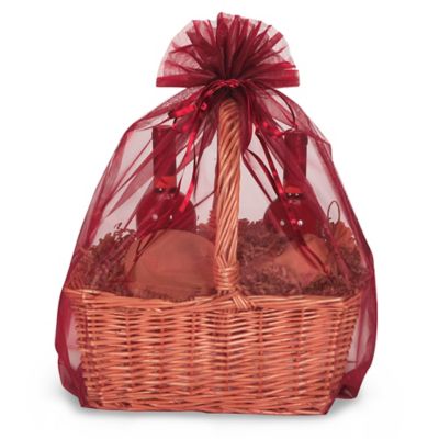 Organza Fabric Bags - 22 1/2 x 25", Burgundy S-12430BU