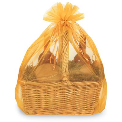 Organza Fabric Bags - 22 1/2 x 25", Gold S-12430GOLD
