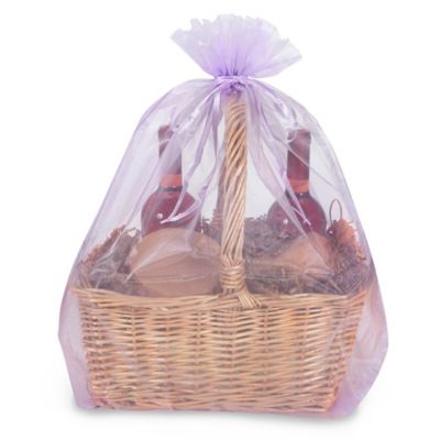 Organza Fabric Bags - 22 1/2 x 25", Lavender S-12430LAV