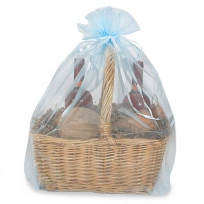 Organza Fabric Bags - 22 1/2 x 25", Light Blue S-12430LB