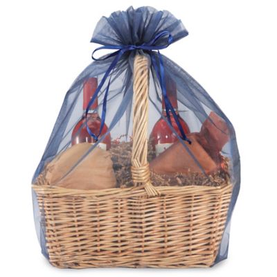 Organza Fabric Bags - 22 1/2 x 25", Navy Blue S-12430NB