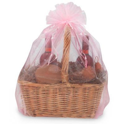 Organza Fabric Bags - 22 1/2 x 25", Pink S-12430P