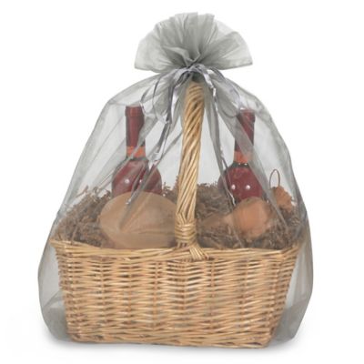 Organza Fabric Bags - 22 1/2 x 25", Silver S-12430SIL