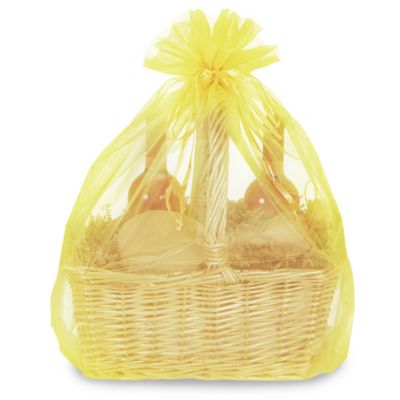 Organza Fabric Bags - 22 1/2 x 25", Yellow S-12430Y