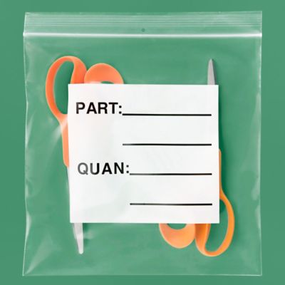 10 x 10" Reclosable Parts Bags - Hang Hole S-12437