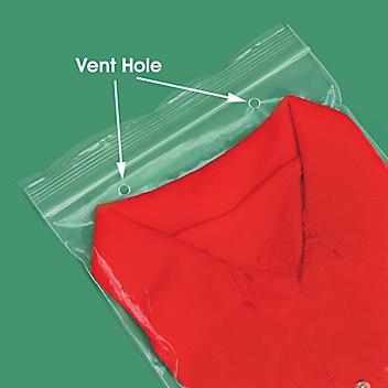 9 x 12" 2 Mil Reclosable Vent Hole Bags S-12449