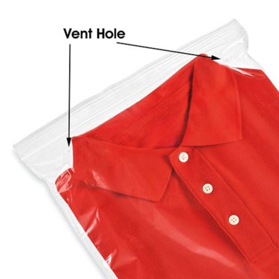 9 x 12 2 Mil Reclosable Vent Hole Bags S-12449 - Uline