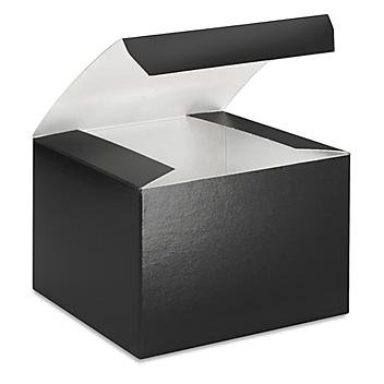 Gift Boxes - 5 x 5 x 3 1/2", Black Gloss S-12459