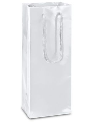 White Paper Shopping Bags - 5 1/2 x 3 1/4 x 13, Wine S-9664 - Uline