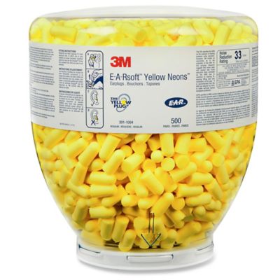 3M Tapones para los oídos, 200/Box, EA-Rsoft Yellow Neons 311-4106, Cable  detectable de metales, desechable, espuma, NRR 32, taladrado, rectificado