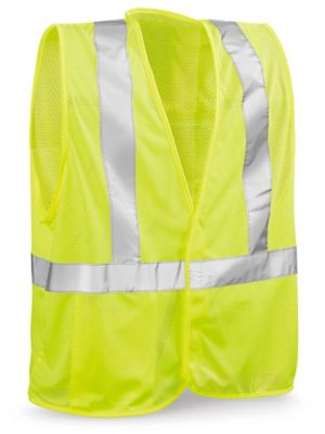 Class 2 Standard Hi-Vis Safety Vest - Lime, L/XL S-12517G-L - Uline