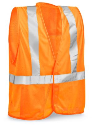 Class 2 Standard Hi-Vis Safety Vest - Orange, 4XL/5XL S-12517O-4X