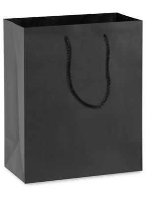 Matte Black Kraft Paper Shopping Bag - 8L x 4 3/4D x 10 1/2H