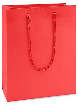Matte Laminate Shopping Bags - 8 x 4 x 10", Cub, Red S-12519R