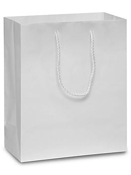 Matte Laminate Shopping Bags - 8 x 4 x 10", Cub, White S-12519W