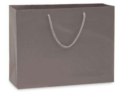 10 x 5 x 13 Twill Ribbon Handle Luxe European Shopping Bags 100 Per Case