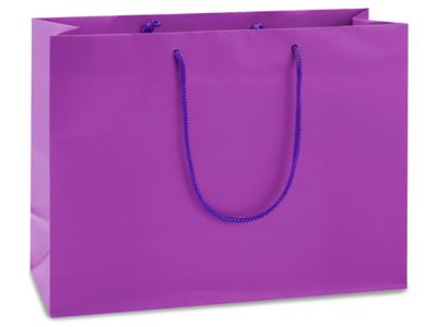 High Gloss Shopping Bags - 5 1/4 x 3 1/4 x 8 3/8, Rose, Pink S-10572P -  Uline