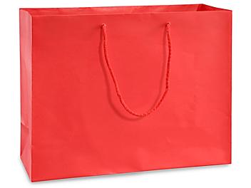Matte Laminate Shopping Bags - 13 x 5 x 10", Boutique, Red S-12520R