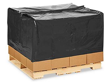 48 x 40 x 48" 3 Mil UVI Opaque Black Pallet Covers S-12522