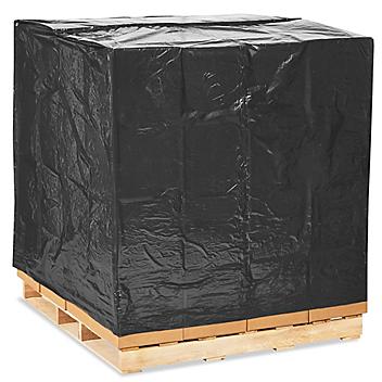 48 x 46 x 72" 3 Mil UVI Opaque Black Pallet Covers S-12523