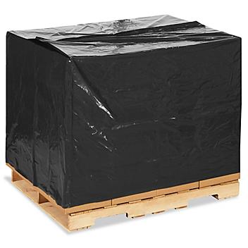 52 x 44 x 60" 3 Mil UVI Opaque Black Pallet Covers S-12524
