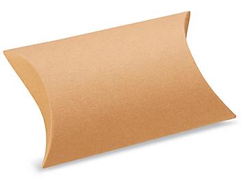 Pillow Boxes - 4 1/2 x 4 1/2 x 1 1/2", Kraft S-12540K