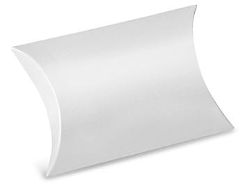 Pillow Boxes - 4 1/2 x 4 1/2 x 1 1/2", White Gloss S-12540W