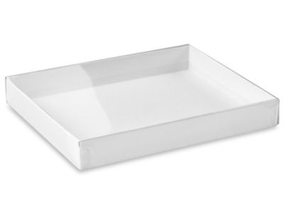 Clear Lid Boxes with Clear Base - 3 3/4 x 3 3/4 x 2 S-10577 - Uline