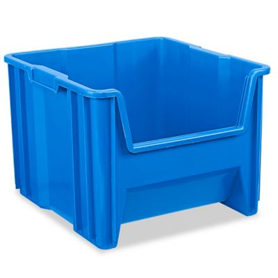  Giant Plastic Stackable Bins - 17 1/2 x 16 1/2 x 12 1/2"