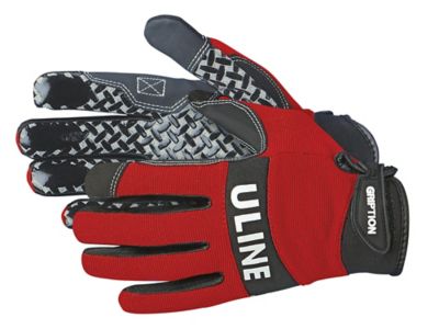 Uline Gription® Gloves - Red, Large S-12553R-L - Uline