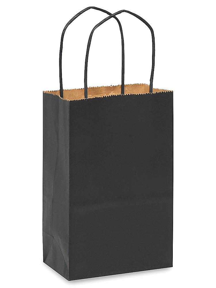 Kraft Tinted Color Shopping Bags - 5 1/2 x 3 1/4 x 8 3/8