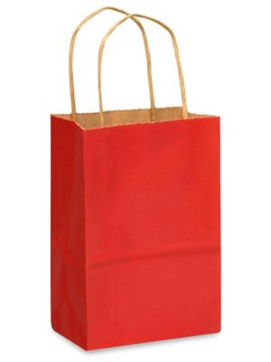 Colored Shopping Paper Bag, 5 1/4 X 3 1/2 X 8 1/4, Small Retail