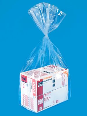 Poly Plastic Bags 20 x 18 x 36, 3 Mil Gusseted, Clear - ULINE - Carton of 100 - S-7508