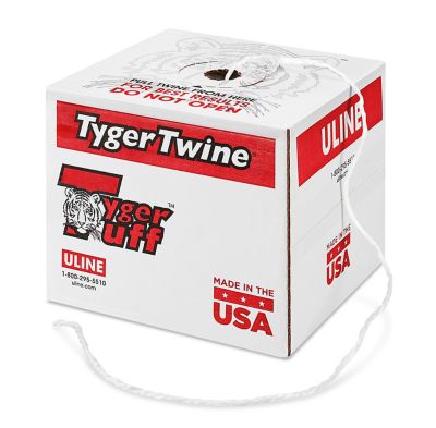 Twine - Poly-Cotton Twine - (White), 12-Ply, 30 lbs Tensile, 1680' Ft/Lb,  5# Cone (12 Cones) - CWC-004217